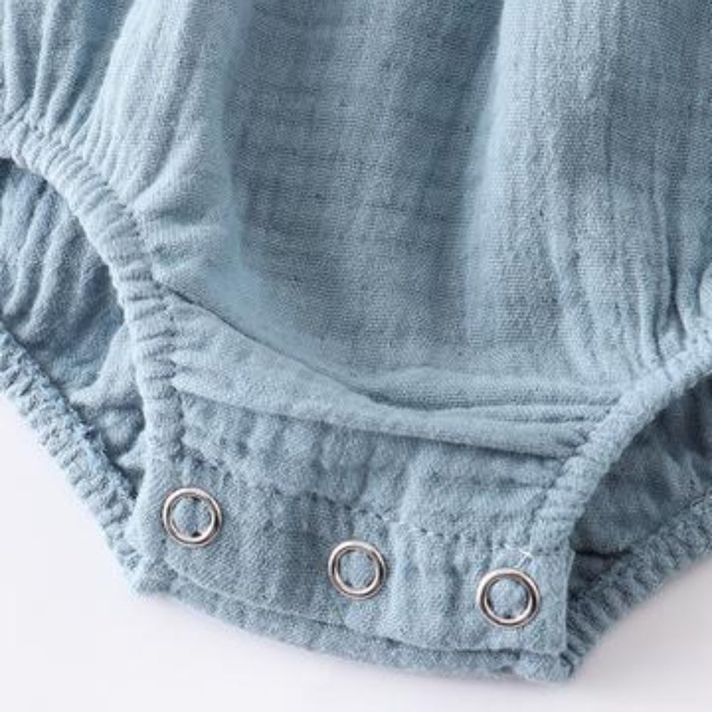 Basic Linen Baby Romper - Picture 2 of 3